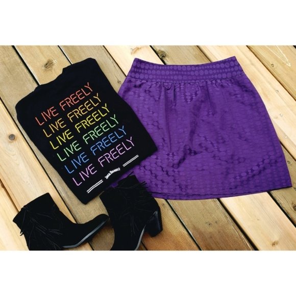 The Limited Dresses & Skirts - NWT Limited High-Waisted Purple Rain Skirt 6